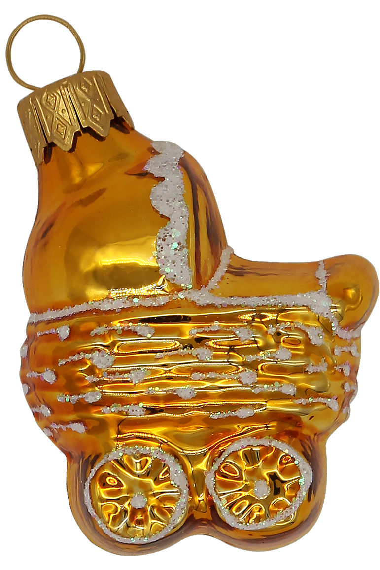 Елочное украшение Детская коляска золотая ФУ-193/5